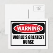 世界一警告のナースはがき ポストカード (正面/裏面)