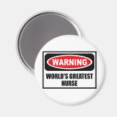 世界一警告のナース磁石 マグネット (正面/裏面)