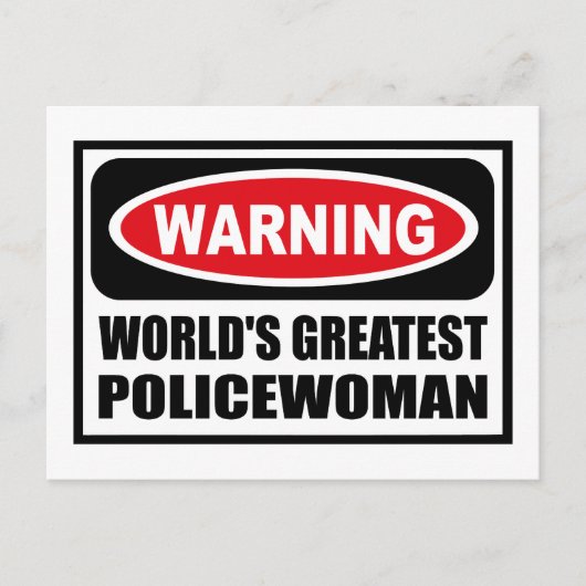 世界一警告の女性向けポストカード ポストカード (正面)
