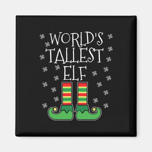 世界一高い小妖精や小人マッチングファミリーグループクリスマ マグネット (正面)