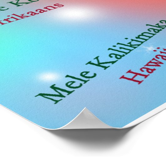 世界中からのクリスマスの挨拶 ポスター (角)