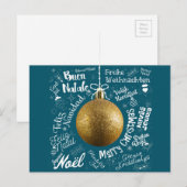 世界中からのメリークリスマスグリーティングカード シーズンポストカード (正面/裏面)