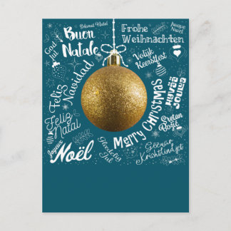 世界中からのメリークリスマスグリーティングカード シーズンポストカード