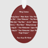 世界中からクリスマスを楽しむ オーナメント (裏面)