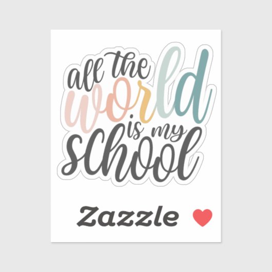 世界中が私の学校のシールだ シール (シート)