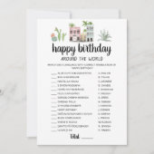 世界中でお誕生日おめでとう 誕生日ゲーム カード (正面)