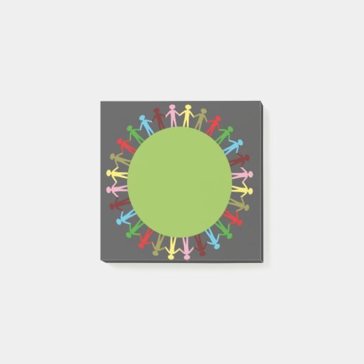 世界中で可愛いカラフルガール ポストイット (正面)