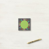 世界中で可愛いカラフルガール ポストイット (デスク上)