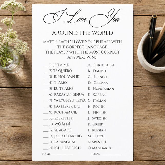世界中で愛してるシャワーパーティーゲーム (I Love You Around the World Shower Game)