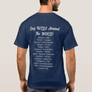 世界中で挨拶する Tシャツ
