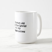 世界中で有名です コーヒーマグカップ (正面右)