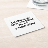 世界中で有名です スクエアペーパーコースター (アングル)