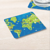 世界中で スクエアペーパーコースター (アングル)