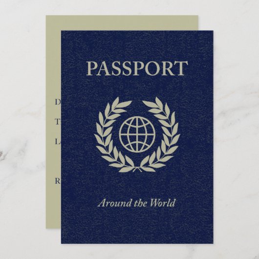 世界中で： passport 招待状 (正面/裏面)