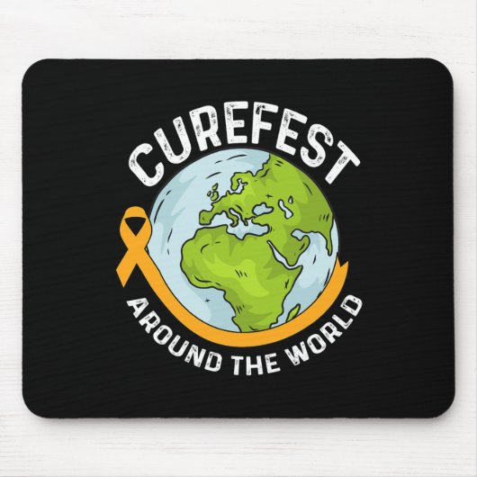 世界中でCurefest 小児がん啓発 マウスパッド (正面)