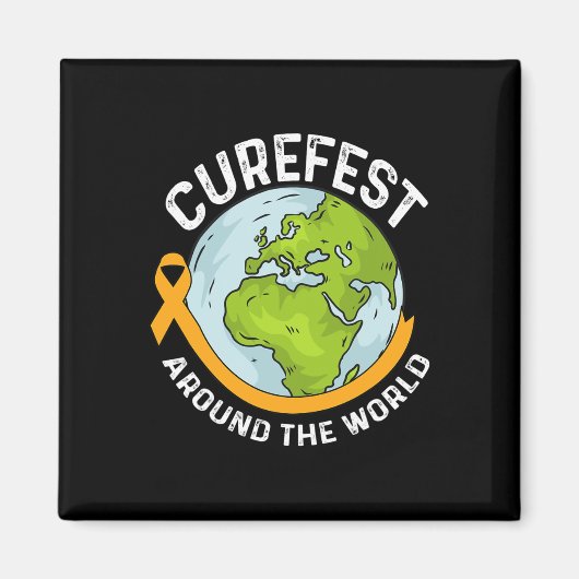 世界中でCurefest 小児がん啓発 マグネット (正面)