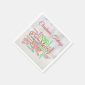 世界中のクリスマスのイベント スタンダードカクテルナプキン (角)