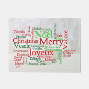 世界中のクリスマスのイベント ドアマット