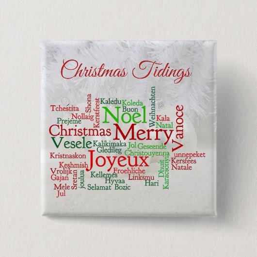 世界中のクリスマスのイベント 缶バッジ (正面)