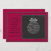 世界中のクリスマスの赤と黒の名前 シーズンカード (正面/裏面)