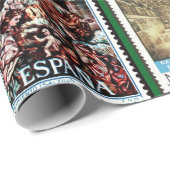 世界中のクリスマス切手 ラッピングペーパー (ロールコーナー)