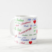世界中のクリスマス コーヒーマグカップ (正面左)