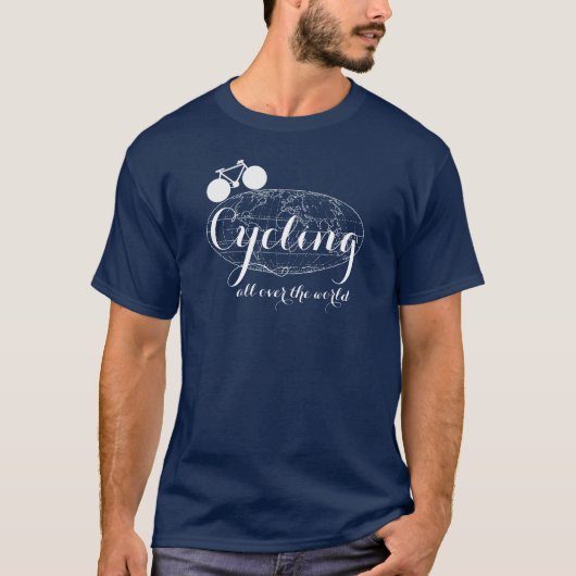 世界中のサイクリング Tシャツ (正面)