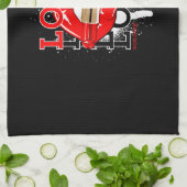 世界中のストリートウェアの唇ヴィンテージファッション キッチンタオル (折り畳み)