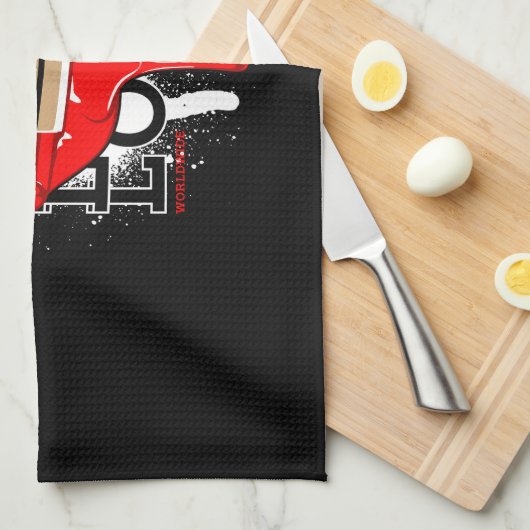 世界中のストリートウェアの唇ヴィンテージファッション キッチンタオル (四つ折り)