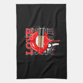 世界中のストリートウェアの唇ヴィンテージファッション キッチンタオル (縦)