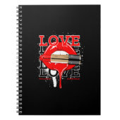 世界中のストリートウェアの唇ヴィンテージファッション ノートブック (正面)