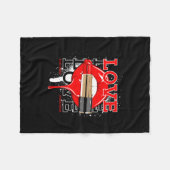 世界中のストリートウェアの唇ヴィンテージファッション フリースブランケット (正面(横))