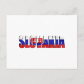 世界中のスロバキアのロゴのエンブレム ポストカード (正面)