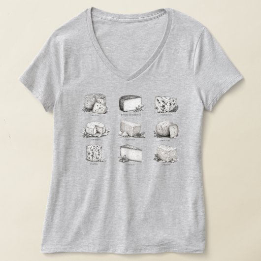世界中のチーズ Tシャツ (レイダウン)