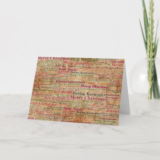 世界中のメリークリスマス シーズンカード (正面)