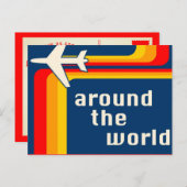 世界中のレトロなストライプ ポストカード (正面/裏面)