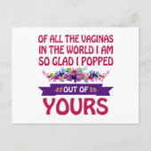 世界中のヴァギナの中であなたのとこから私が生まれたわけで ポストカード (正面)