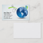 世界中の世界でビジネス用のカー国際的ド 名刺 (正面/裏面)