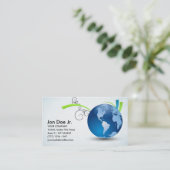 世界中の世界でビジネス用のカー国際的ド 名刺 (スタンド正面)