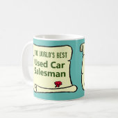 世界中の中古車最高のセールスマン。 コーヒーマグカップ (正面左)