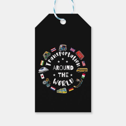 世界中の交通機関 ギフトタグ (正面)