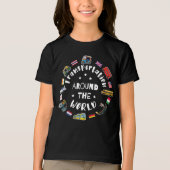 世界中の交通機関 トライブレンドTシャツ (正面)