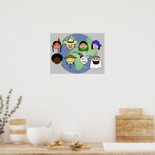 「世界中の人々」ポスター ポスター (キッチン)