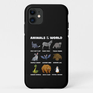 世界中の動物ギフト 楽しい珍しい動物のミーム iPhone 11 ケース