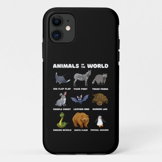 世界中の動物ギフト 楽しい珍しい動物のミーム Case-Mate iPhoneケース (裏面)