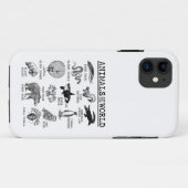 世界中の動物ヴィンテージ面白動物ミーム Case-Mate iPhoneケース (裏面(横))