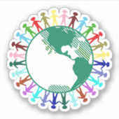 世界中の多様性 シール (正面)