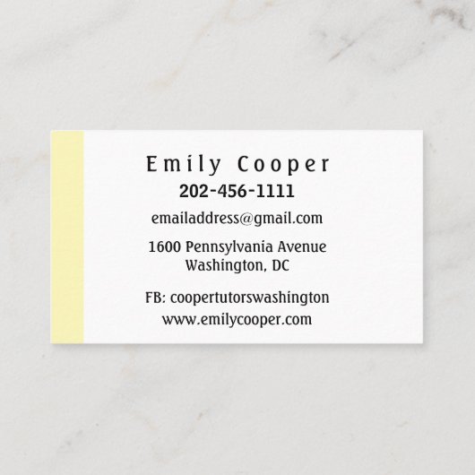 世界中の子どもたちがパーソナライズさカラフルれる 名刺 (裏面)