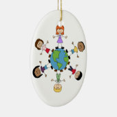 世界中の子どもたち セラミックオーナメント (右)
