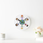 世界中の子どもたち ラウンド壁時計 (ホーム)